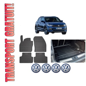 Set Covorase Presuri Auto Si Tavita Portbagaj Volkswagen T-CROSS (C11, D31) din 2018-2020 Volkswagen