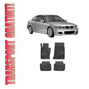 Set covorase presuri BMW Seria 3 Coupe (E46) din 1998-2006, auto, din cauciuc thermoplastic, BMW Seria