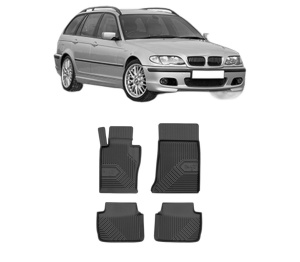 Set covorase presuri BMW Seria 3 Touring (E46) din 1999-2005, auto, din cauciuc thermoplastic, BMW Seria - Img 2