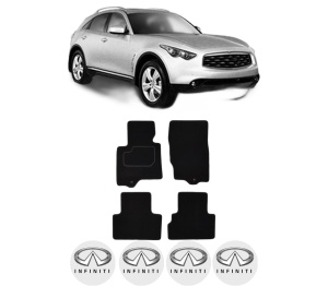 Set Covorase Presuri INFINITI FX din 2003-2008, Auto, Material Textil Mocheta, INFINITI - Img 2
