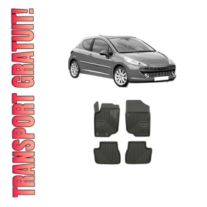 Set covorase presuri PEUGEOT 207 (WA_, WC_) din 2006-2015, auto, din cauciuc thermoplastic, PEUGEOT