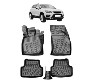 Set covorase presuri SEAT ATECA din 2016, auto, din cauciuc thermoplastic - Img 2