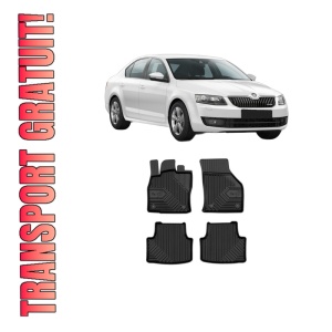 Set covorase presuri SKODA Octavia III din 2019-2023, auto, din cauciuc thermoplastic, SKODA