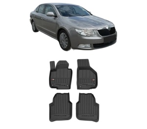 Set covorase presuri SKODA SUPERB II (3T4) din 2008-2015, auto, din cauciuc thermoplastic, SKODA - Img 2