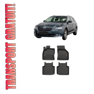 Set covorase presuri SKODA SUPERB III Estate (3V5) din 2015-2024, auto, din cauciuc thermoplastic, SKODA