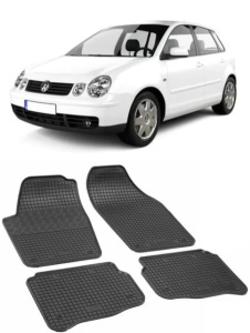 Set covorase Volkswagen Polo IV Hatchback 11.2001 - 2009 si 4 stickere rotunde Volkswagen accesorii pentru autoturismul tau - masina v4268