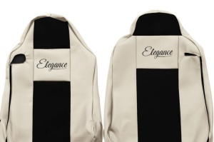 Set Huse Scaune Camion Tir MAN TGX I din 2006-2021, Auto, Model ELEGANCE S, Culoare Sampanie, 4x Stickere auto cu MAN - Img 4