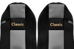 Set Huse Scaune Camion Tir MERCEDES-BENZ ACTROS MP2 / MP3 din 2002-2009, Auto, Model CLASSIC, Culoare Gri, 4x Stickere auto cu MERCEDES-BENZ - Img 3