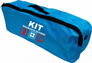 Set Kit siguranta auto omologat R.A.R, Stingator cu manometru 1kg P1 , Trusa Medicala, 2 Triunghiuri Reflectorizante, Stickere Cadou CHEVROLET, geanta color - albastra - kit compatibil cu orice autoturism accesorii pentru autoturismul tau - masina v66007