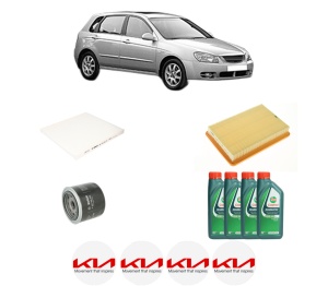Set Pachet filtre revizie Bosch, 4 litrii ulei Castrol 10W40 KIA CERATO I Hatchback (LD) 1.6 din 2004-2007, 4x Stickere auto cu KIA - Img 2