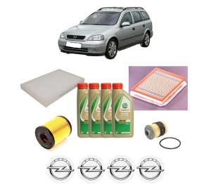 Set Pachet filtre revizie Bosch, 4 litrii ulei Castrol 5W40 OPEL ASTRA H Estate Van (L70) 1.3 CDTI (L70) din 2005-2010, 4x Stickere auto cu OPEL - Img 2
