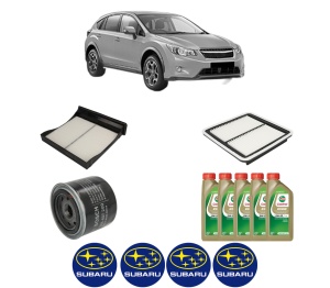 Set Pachet filtre revizie Bosch, 5 litrii ulei Castrol 0W20 SUBARU XV (_GP_) 2.0 BiFuel AWD (G33GP, GP7) din 2012-2017, 4x Stickere auto cu SUBARU - Img 2