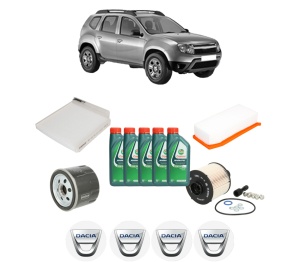 Set Pachet filtre revizie Bosch, 5 litrii ulei Castrol 10W40 DACIA DUSTER (HS_) 1.5 dCi 4x4 din 2010-2018, 4x Stickere auto cu DACIA - Img 2