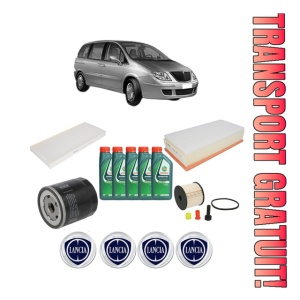Set Pachet filtre revizie Bosch, 5 litrii ulei Castrol 10W40 LANCIA PHEDRA (179_) 2.0 JTD (179AXB1A) din 2002-2010, 4x Stickere auto cu LANCIA