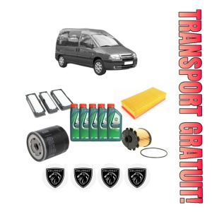 Set Pachet filtre revizie Bosch, 5 litrii ulei Castrol 10W40 PEUGEOT EXPERT (224_) 1.9 D din 2003-2006, 4x Stickere auto cu PEUGEOT