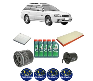 Set Pachet filtre revizie Bosch, 5 litrii ulei Castrol 10W40 SUBARU OUTBACK (BE, BH) 2.5 AWD (BH9) din 2000-2003, 4x Stickere auto cu SUBARU - Img 2