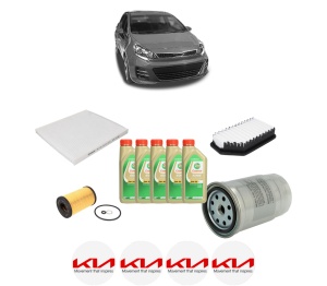Set Pachet filtre revizie Bosch, 5 litrii ulei Castrol 5W30 KIA RIO III Hatchback Van (UB) 1.1 CRDi din 2011, 4x Stickere auto cu KIA - Img 2