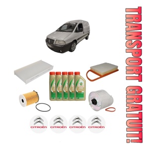 Set Pachet filtre revizie Bosch, 5 litrii ulei Castrol 5W40 CITROEN JUMPY II Platform/Chassis 1.6 HDi 90 8V din 2007-2016, 4x Stickere auto cu CITROEN