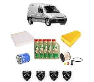 Set Pachet filtre revizie Bosch, 5 litrii ulei Castrol 5W40 PEUGEOT PARTNER Box Body/MPV (5_, G_) 2.0 HDi din 2000-2008, 4x Stickere auto cu PEUGEOT - Img 2