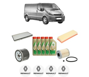 Set Pachet filtre revizie Bosch, 5 litrii ulei Castrol 5W40 RENAULT TRAFIC II Van (FL) 1.9 dCi (FL0C) din 2001, 4x Stickere auto cu RENAULT - Img 2