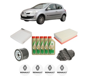 Set Pachet filtre revizie Bosch, 5 litrii ulei Castrol 5W40 RENAULT CLIO III Hatchback Van (SB_, SR_) 1.5 dCi (SR1H) din 2010-2014, 4x Stickere auto cu RENAULT - Img 2