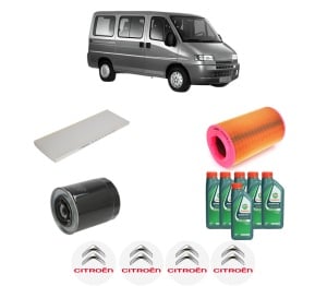 Set Pachet filtre revizie Bosch, 6 litrii ulei Castrol 10W40 CITROEN JUMPER I Bus (230P) 2.8 HDi din 2000-2002, 4x Stickere auto cu CITROEN - Img 2