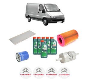 Set Pachet filtre revizie Bosch, 6 litrii ulei Castrol 10W40 CITROEN JUMPER I Van (244) 2.0 bivalent din 2003-2006, 4x Stickere auto cu CITROEN - Img 2