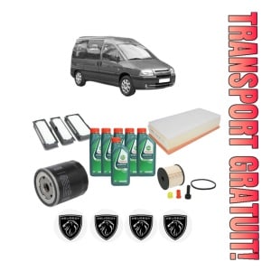 Set Pachet filtre revizie Bosch, 6 litrii ulei Castrol 10W40 PEUGEOT EXPERT (224_) 2.0 HDi din 2000-2006, 4x Stickere auto cu PEUGEOT