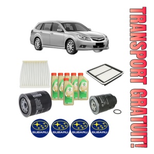 Set Pachet filtre revizie Bosch, 6 litrii ulei Castrol 5W30 SUBARU LEGACY V Estate (BR) 2.0 D AWD (BRD) din 2009-2014, 4x Stickere auto cu SUBARU