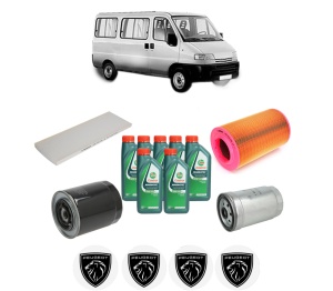 Set Pachet filtre revizie Bosch, 7 litrii ulei Castrol 10W40 PEUGEOT BOXER Bus (230P) 2.8 HDi 4x4 din 2000-2002, 4x Stickere auto cu PEUGEOT - Img 2