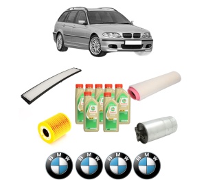 Set Pachet filtre revizie Bosch, 7 litrii ulei Castrol 5W30 BMW Seria 3 Touring (E46) 330 xd din 2000-2003, 4x Stickere auto cu BMW - Img 2