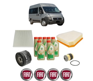 Set Pachet filtre revizie Bosch, 7 litrii ulei Castrol 5W40 FIAT DUCATO Bus (250_) 120 Multijet 2,3 D din 2006-2013, 4x Stickere auto cu FIAT - Img 2