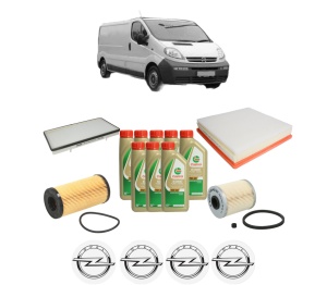 Set Pachet filtre revizie Bosch, 8 litrii ulei Castrol 5W40 OPEL VIVARO A Van (X83) 2.0 CDTI (F7) din 2006-2014, 4x Stickere auto cu OPEL - Img 2
