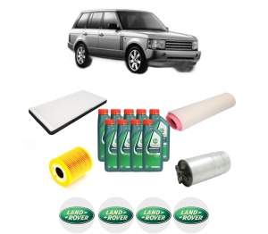 Set Pachet filtre revizie Bosch, 9 litrii ulei Castrol 10W40 LAND ROVER RANGE ROVER III (L322) 3.0 D 4x4 din 2002-2012, 4x Stickere auto cu LAND ROVER - Img 2