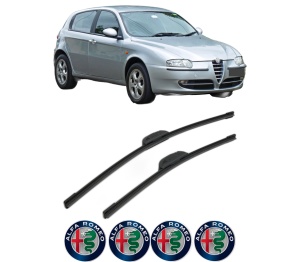 Set stergatoare ALFA ROMEO 147 (937_) din 2000-2010, pentru parbriz auto, 2 bucati, Bosch Aerotwin Retrofit, din cauciuc siliconat rezistent, 4 Stickere Auto ALFA ROMEO v42953