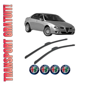Set stergatoare ALFA ROMEO 156 (932_) din 1997-2004, pentru parbriz auto, 2 bucati, Bosch Aerotwin Retrofit, din cauciuc siliconat rezistent, 4 Stickere Auto ALFA ROMEO