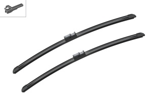 Set stergatoare AUDI TT (8N3) din 1998-2006, pentru parbriz auto, 2 bucati, Bosch Aerotwin, din cauciuc siliconat rezistent, 4 Stickere Auto AUDI v43758