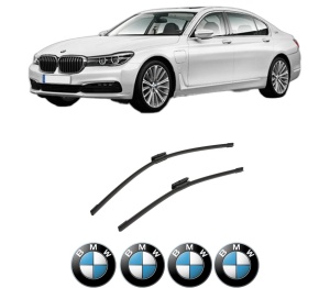 Set stergatoare auto BMW Seria 7 (G11, G12) din 2015-2022, pentru parbriz auto, 2 bucati, Bosch Aerotwin Multi, din cauciuc siliconat rezistent, 4 Stickere Auto BMW Seria - Img 2