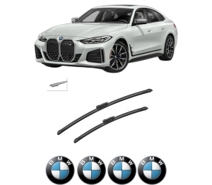 Set stergatoare auto BMW Seria i4 (G26) din 2021-2024, pentru parbriz auto, 2 bucati, Bosch Aerotwin, din cauciuc siliconat rezistent, 4 Stickere Auto BMW Seria - Img 2