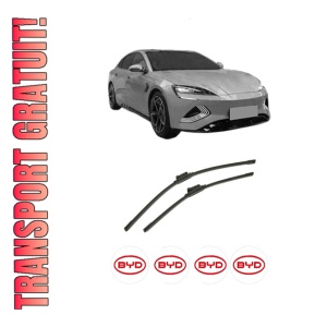 Set stergatoare auto BYD SEAL din 2022-2023, pentru parbriz auto, 2 bucati, Bosch Aerotwin, din cauciuc siliconat rezistent, 4 Stickere Auto BYD