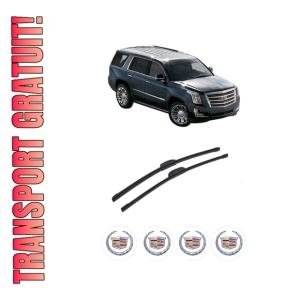 Set stergatoare auto CADILLAC ESCALADE (GMT1XL) din 2020-2022, pentru parbriz auto, 2 bucati, Bosch Aerotwin Retrofit, din cauciuc siliconat rezistent, 4 Stickere Auto CADILLAC
