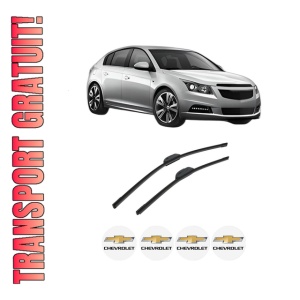 Set stergatoare auto CHEVROLET CRUZE Hatchback (J305) din 2011-2015, pentru parbriz auto, 2 bucati, Bosch Aerotwin Retrofit, din cauciuc siliconat rezistent, 4 Stickere Auto CHEVROLET