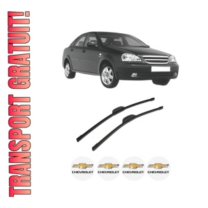 Set stergatoare auto CHEVROLET LACETTI Saloon (J200) din 2003-2005, pentru parbriz auto, 2 bucati, Bosch Aerotwin Retrofit, din cauciuc siliconat rezistent, 4 Stickere Auto CHEVROLET