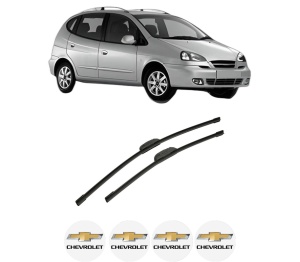 Set stergatoare auto CHEVROLET REZZO MPV (U100) din 2005-2009, pentru parbriz auto, 2 bucati, Bosch Aerotwin Retrofit, din cauciuc siliconat rezistent, 4 Stickere Auto CHEVROLET - Img 2
