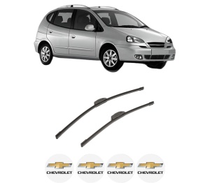 Set stergatoare auto CHEVROLET REZZO MPV (U100) din 2005-2009, pentru parbriz auto, 2 bucati, Bosch Aerotwin Retrofit, din cauciuc siliconat rezistent, 4 Stickere Auto CHEVROLET - Img 2