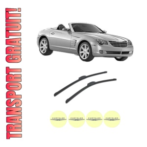 Set stergatoare auto CHRYSLER CROSSFIRE Roadster din 2004-2008, pentru parbriz auto, 2 bucati, Bosch Aerotwin Retrofit, din cauciuc siliconat rezistent, 4 Stickere Auto CHRYSLER