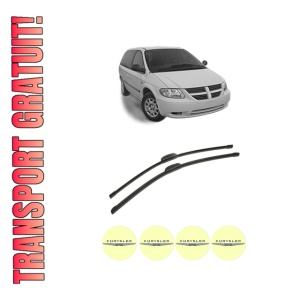 Set stergatoare auto CHRYSLER VOYAGER / GRAND VOYAGER IV (RG) din 2000-2008, pentru parbriz auto, 2 bucati, Bosch Aerotwin Retrofit, din cauciuc siliconat rezistent, 4 Stickere Auto CHRYSLER