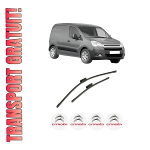 Set stergatoare auto CITROEN BERLINGO Box Body/MPV (B9) din 2008-2021, pentru parbriz auto, 2 bucati, Bosch Aerotwin Multi, din cauciuc siliconat rezistent, 4 Stickere Auto CITROEN