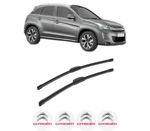 Set stergatoare auto CITROEN C4 AIRCROSS din 2012, pentru parbriz auto, 2 bucati, Bosch Aerotwin Retrofit, din cauciuc siliconat rezistent, 4 Stickere Auto CITROEN - Img 2