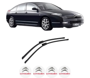 Set stergatoare auto CITROEN C6 (TD_) din 2005-2012, pentru parbriz auto, 2 bucati, Bosch Aerotwin Multi, din cauciuc siliconat rezistent, 4 Stickere Auto CITROEN - Img 2